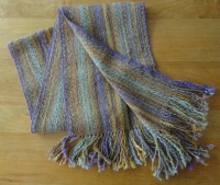 Mary's handspun, hand-painted scarf