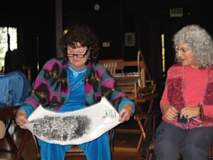 Joyce and Patt with Show n tell