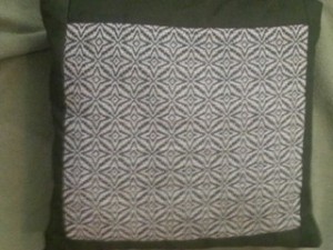 Overshot pillow by Jodi Paley