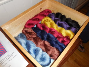 Fiber dyed by Rebecca showing depth of color saturation possible with natural dyes